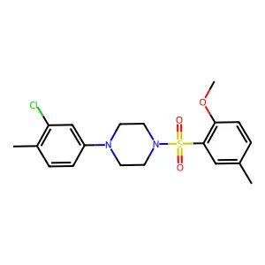 1-(3-Chloro-4-methylphenyl)-4-(2-methoxy-5-methylphenyl)sulfonylpiperazine structure