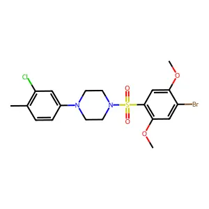 1-(4-Bromo-2,5-dimethoxybenzenesulfonyl)-4-(3-chloro-4-methylphenyl)piperazine structure