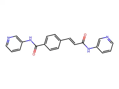 (E)-4-(3-oxo-3-(pyridin-3-ylamino)prop-1-en-1-yl)-N-(pyridin-3-yl)benzamide structure