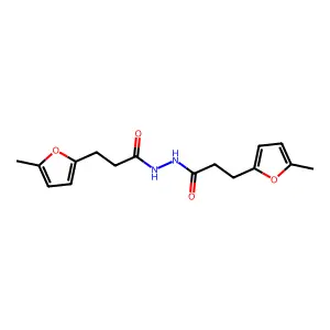 3-(5-methylfuran-2-yl)-N'-(3-(5-methylfuran-2-yl)propanoyl)propanehydrazide structure