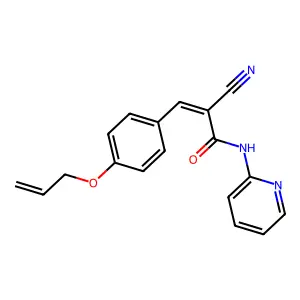 (2E)-2-cyano-3-[4-(prop-2-en-1-yloxy)phenyl]-N-(pyridin-2-yl)prop-2-enamide structure