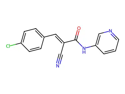 (2E)-3-(4-chlorophenyl)-2-cyano-N-(pyridin-3-yl)prop-2-enamide structure