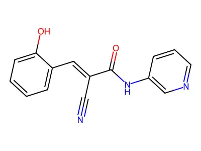 (E)-2-cyano-3-(2-hydroxyphenyl)-N-pyridin-3-ylprop-2-enamide structure