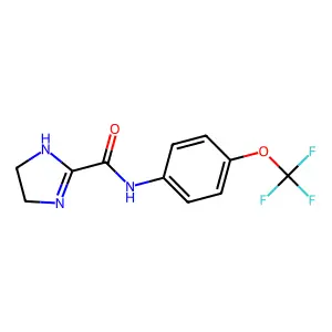 N-[4-(trifluoromethoxy)phenyl]-4,5-dihydro-1H-imidazole-2-carboxamide structure