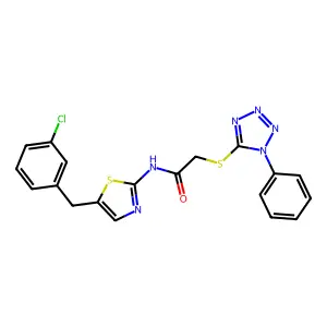 C19H15ClN6OS2 structure