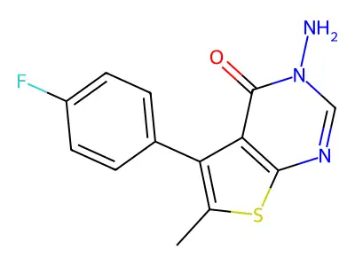 3-amino-5-(4-fluorophenyl)-6-methylthieno[2,3-d]pyrimidin-4(3H)-one structure