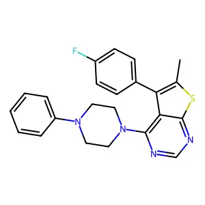 5-(4-Fluorophenyl)-6-methyl-4-(4-phenyl-1-piperazinyl)thieno[2,3-d]pyrimidine structure