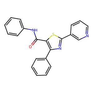 N,4-diphenyl-2-(pyridin-3-yl)-1,3-thiazole-5-carboxamide structure