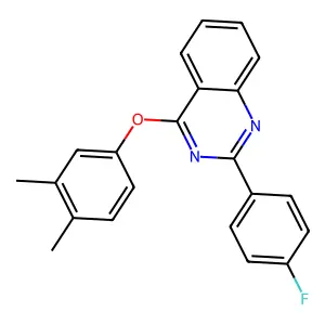 4-(3,4-Dimethylphenoxy)-2-(4-fluorophenyl)quinazoline structure