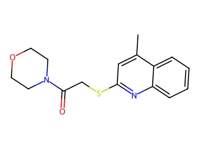 2-[(4-Methylquinolin-2-yl)sulfanyl]-1-(morpholin-4-yl)ethan-1-one structure
