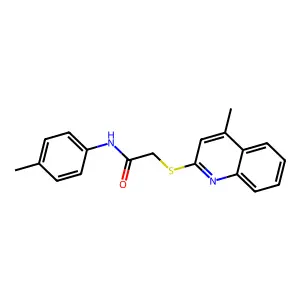 N-(4-methylphenyl)-2-[(4-methylquinolin-2-yl)sulfanyl]acetamide structure