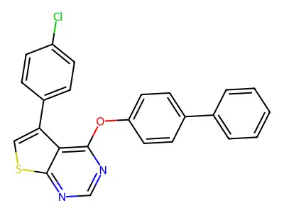 4-(Biphenyl-4-yloxy)-5-(4-chlorophenyl)thieno[2,3-d]pyrimidine structure