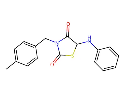 5-Anilino-3-(4-methylbenzyl)-1,3-thiazolidine-2,4-dione structure