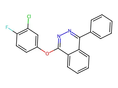 1-(3-Chloro-4-fluorophenoxy)-4-phenylphthalazine structure