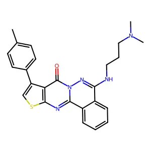 5-((3-(Dimethylamino)propyl)amino)-9-(p-tolyl)-8h-thieno[2',3':4,5]pyrimido[2,1-a]phthalazin-8-one structure