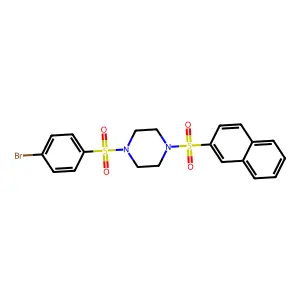 4-[(4-Bromophenyl)sulfonyl]-1-(2-naphthylsulfonyl)piperazine structure