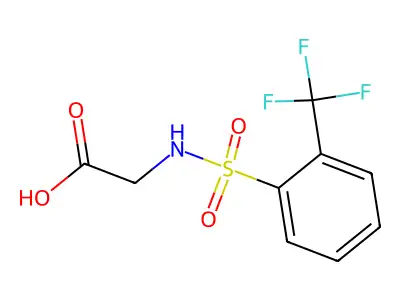 2-(2-(Trifluoromethyl)benzenesulfonamido)acetic acid structure