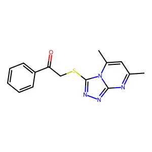2-[(5,7-Dimethyl[1,2,4]triazolo[4,3-a]pyrimidin-3-yl)sulfanyl]-1-phenylethanone structure