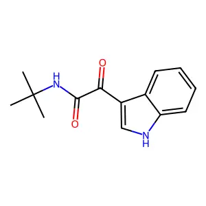 N-tert-butyl-2-(1H-indol-3-yl)-2-oxoacetamide structure