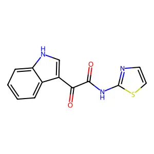 2-(1H-indol-3-yl)-2-oxo-N-(2-thiazolyl)acetamide structure