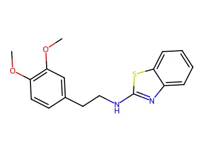 N-[2-(3,4-dimethoxyphenyl)ethyl]-1,3-benzothiazol-2-amine structure