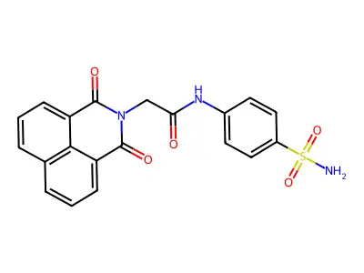 2-(1,3-dioxo-1H-benzo[de]isoquinolin-2(3H)-yl)-N-(4-sulfamoylphenyl)acetamide structure