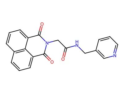 2-(1,3-dioxobenzo[de]isoquinolin-2-yl)-N-(pyridin-3-ylmethyl)acetamide structure