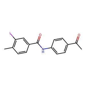 N-(4-acetylphenyl)-3-iodo-4-methylbenzamide structure