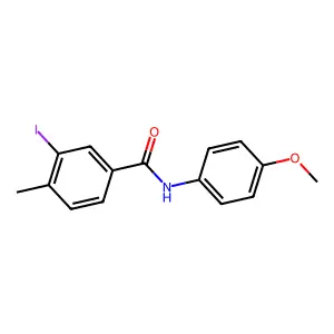 3-iodo-N-(4-methoxyphenyl)-4-methylbenzamide structure