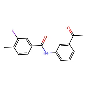 N-(3-acetylphenyl)-3-iodo-4-methylbenzamide structure