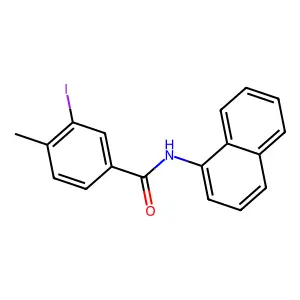 3-iodo-4-methyl-N-naphthalen-1-ylbenzamide structure