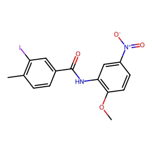 3-iodo-N-(2-methoxy-5-nitrophenyl)-4-methylbenzamide structure