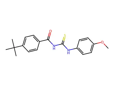 4-tert-butyl-N-[(4-methoxyphenyl)carbamothioyl]benzamide structure