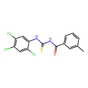 3-methyl-N-[(2,4,5-trichlorophenyl)carbamothioyl]benzamide structure