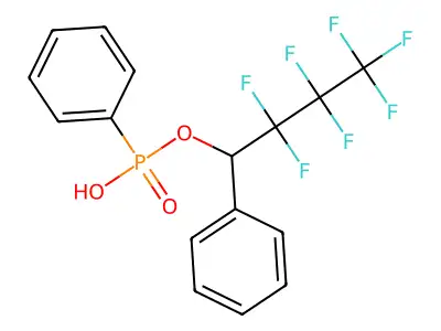 2,2,3,3,4,4,4-Heptafluoro-1-phenylbutyl hydrogen phenylphosphonate structure