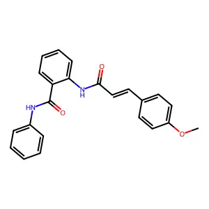 2-[[(E)-3-(4-methoxyphenyl)prop-2-enoyl]amino]-N-phenylbenzamide structure
