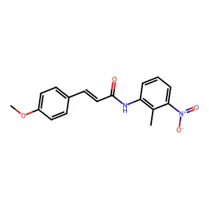 (E)-3-(4-methoxyphenyl)-N-(2-methyl-3-nitrophenyl)prop-2-enamide structure