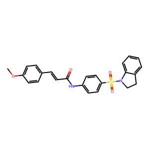 (E)-N-(4-(indolin-1-ylsulfonyl)phenyl)-3-(4-methoxyphenyl)acrylamide structure