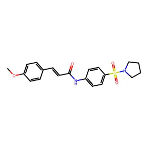 (E)-3-(4-methoxyphenyl)-N-(4-pyrrolidin-1-ylsulfonylphenyl)prop-2-enamide structure