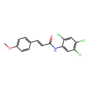 (E)-3-(4-methoxyphenyl)-N-(2,4,5-trichlorophenyl)prop-2-enamide structure