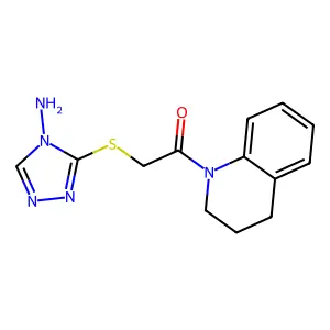 2-[(4-amino-4H-1,2,4-triazol-3-yl)sulfanyl]-1-(1,2,3,4-tetrahydroquinolin-1-yl)ethan-1-one structure