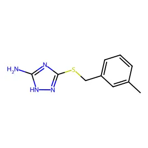 3-{[(3-methylphenyl)methyl]sulfanyl}-1H-1,2,4-triazol-5-amine structure