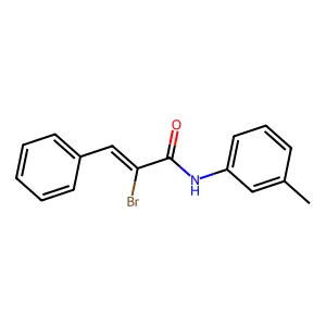 2-bromo-N-(3-methylphenyl)-3-phenylprop-2-enamide structure