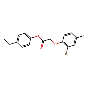 4-Ethylphenyl (2-bromo-4-methylphenoxy)acetate structure