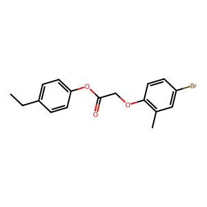 4-Ethylphenyl (4-bromo-2-methylphenoxy)acetate structure
