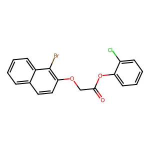 2-Chlorophenyl [(1-bromo-2-naphthyl)oxy]acetate structure