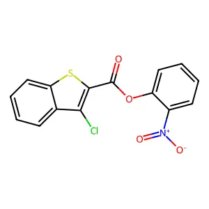 2-Nitrophenyl 3-chloro-1-benzothiophene-2-carboxylate structure