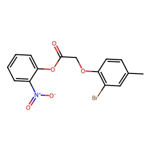 2-Nitrophenyl (2-bromo-4-methylphenoxy)acetate structure