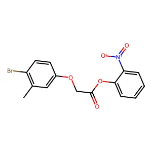 2-Nitrophenyl (4-bromo-3-methylphenoxy)acetate structure