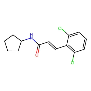 N-cyclopentyl-3-(2,6-dichlorophenyl)acrylamide structure